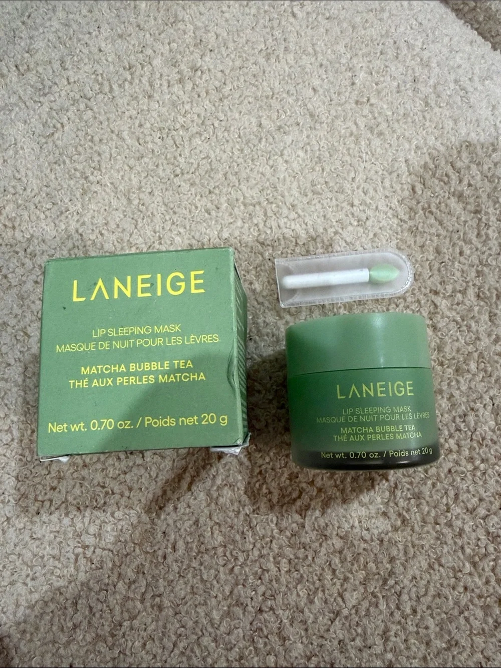 LANEIGE Matcha Bubble Tea Lip Sleeping Mask - BNIB